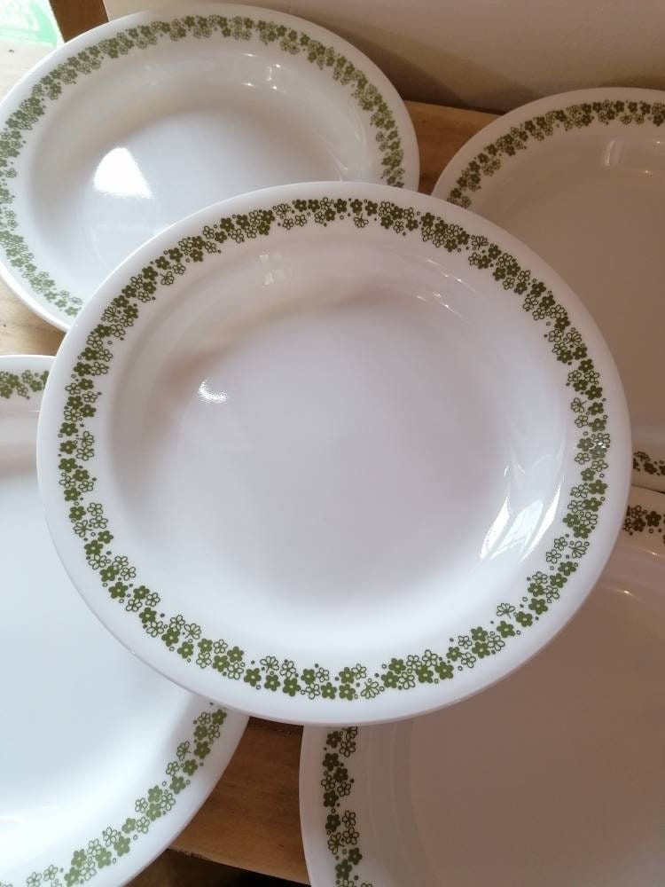 Lot d'assiettes à Fleurs Vintage Corning
