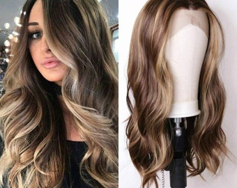 Balayage wig with bangs Clearance