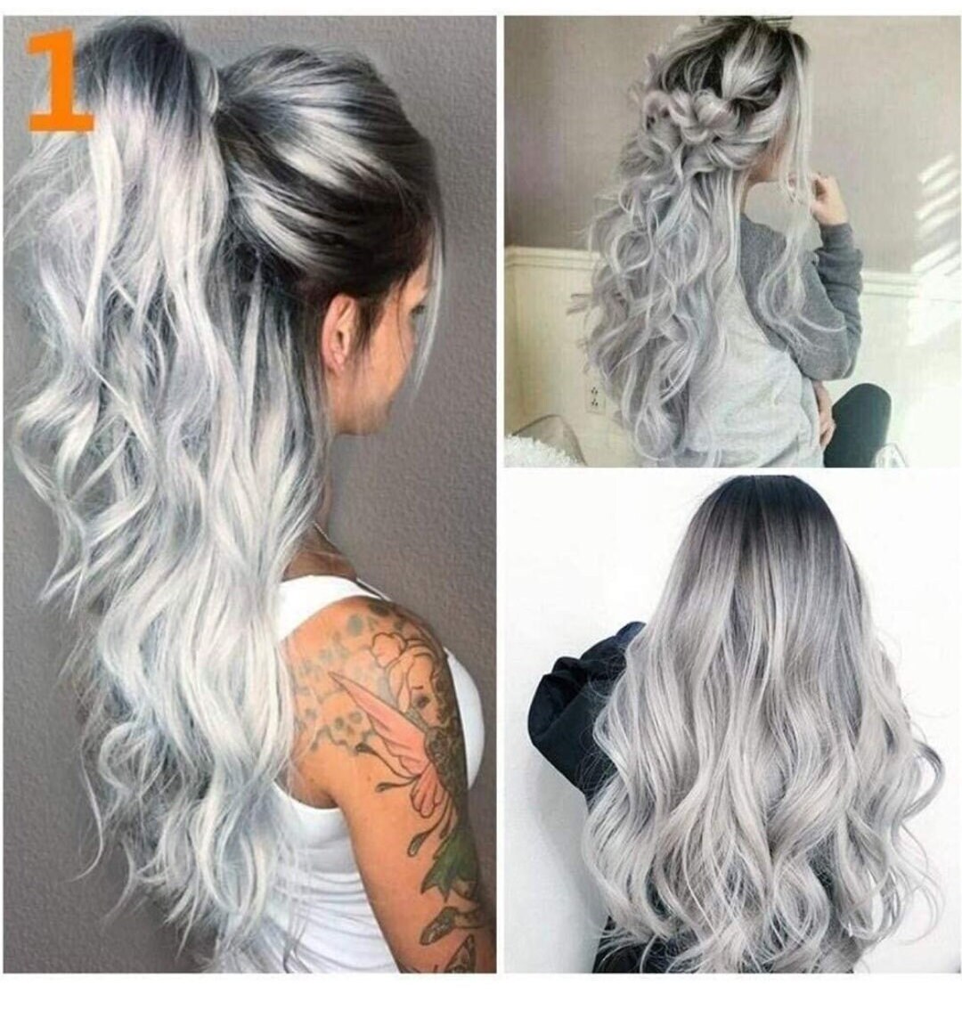 Ombre Silver Beauty Lace Front Wig - Etsy
