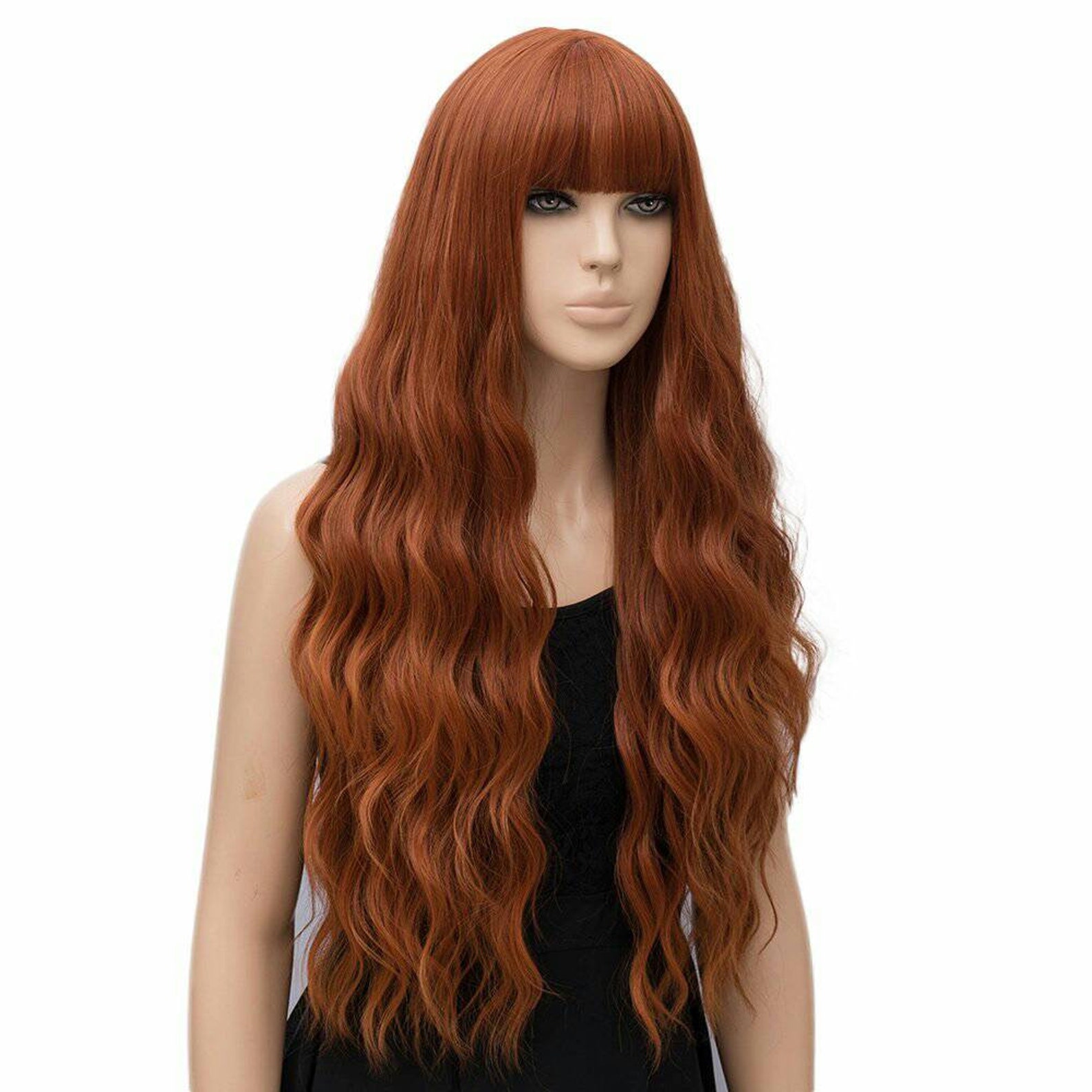 Copper Red// Wigs for Women//wig//bangs// Wavy Wigs//long Etsy