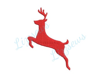 Reindeer shadow embroidery design