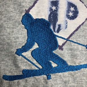 Skier shadow embroidery design image 3