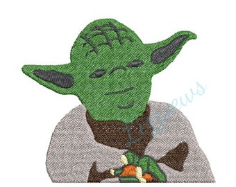 Yoda Embroidery Design, Star Wars Jedi Master Machine Embroidery Design