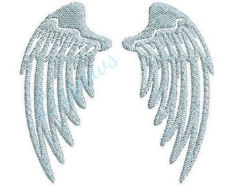 Angel wings embroidery design