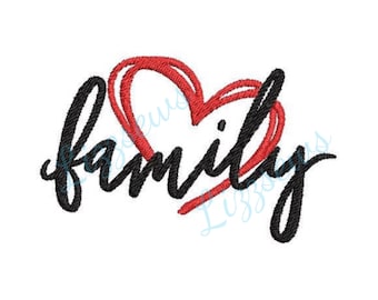 Family embroidery design