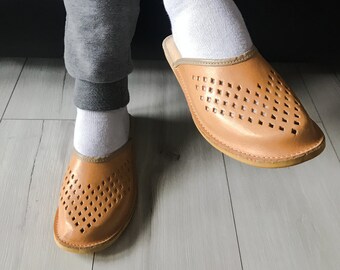 Leather Slippers Handmade / ALL SIZE
