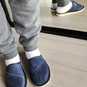 Handmade Men's Leather Slippers Shoes Sandals, Flip Flops, Black ...
