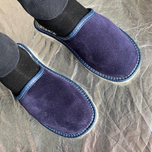 Chinelos de couro masculino feitos à mão, sandálias, chinelos, preto, couro genuíno, alta qualidade