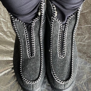 Warme huisschoenen Wollen pantoffels van schapenvacht Comfortabele winterpantoffels boven de enkellaars pantoffels