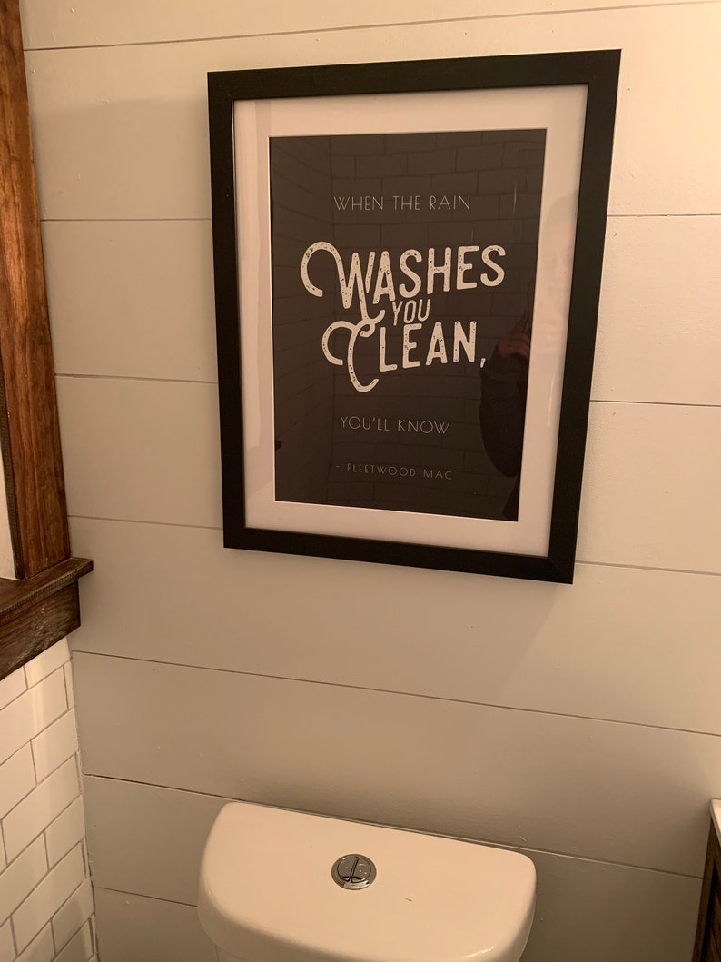 Fleetwood Mac when the Rain Washes You Clean, You'll Know Teal Poster