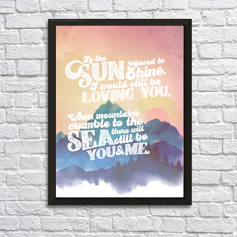 Led Zeppelin thank You Poster Download Digital Etsy