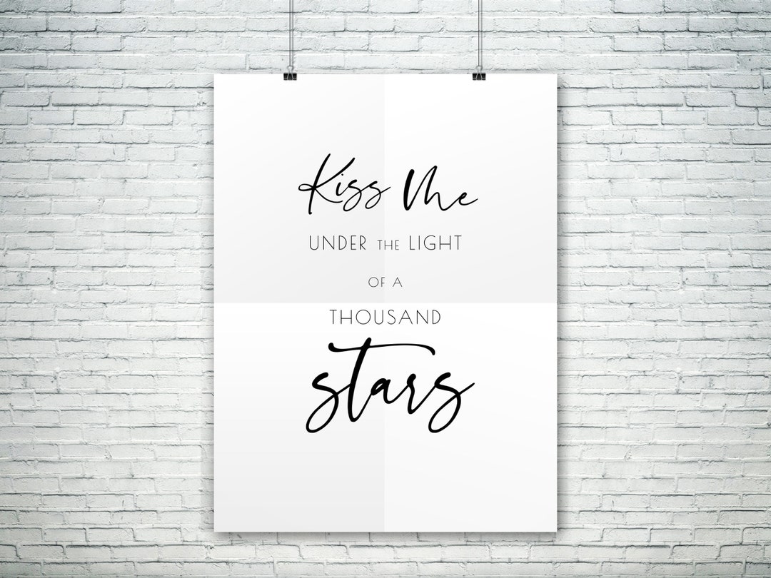 Kiss Me Under The Light Of A Thousand Stars Lyrics