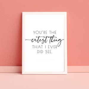 The Joker, &quot;You&#39;re the Cutest Thing That I Ever Did See,&quot; Steve Miller Band Lyrics, Poster, Download Digital Print, Printable Sign