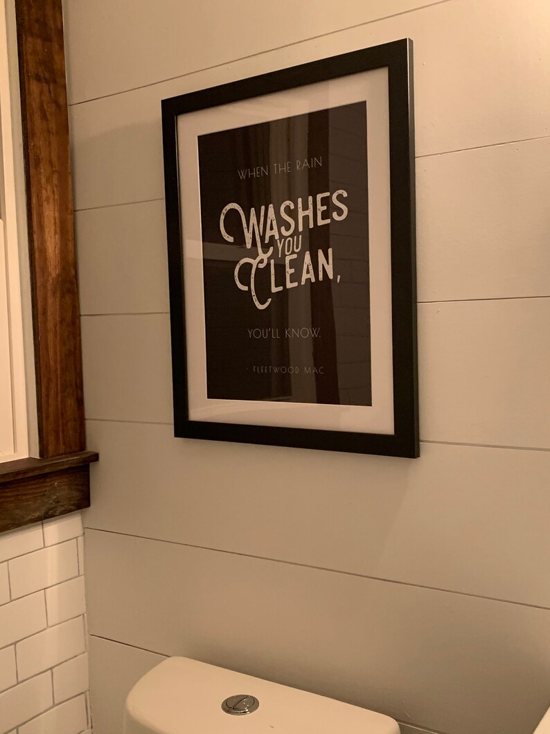 Fleetwood Mac when the Rain Washes You Clean, You'll Know Teal Poster