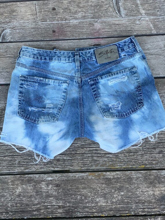 Restyled Silver Denim Jeans Size 8 