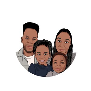 Custom Avatar Family and Couples Cartoon Portrait, Bighead, Caricature, Podcast Cartoon for Sticker, Gift and Profesional Picture Profile image 7