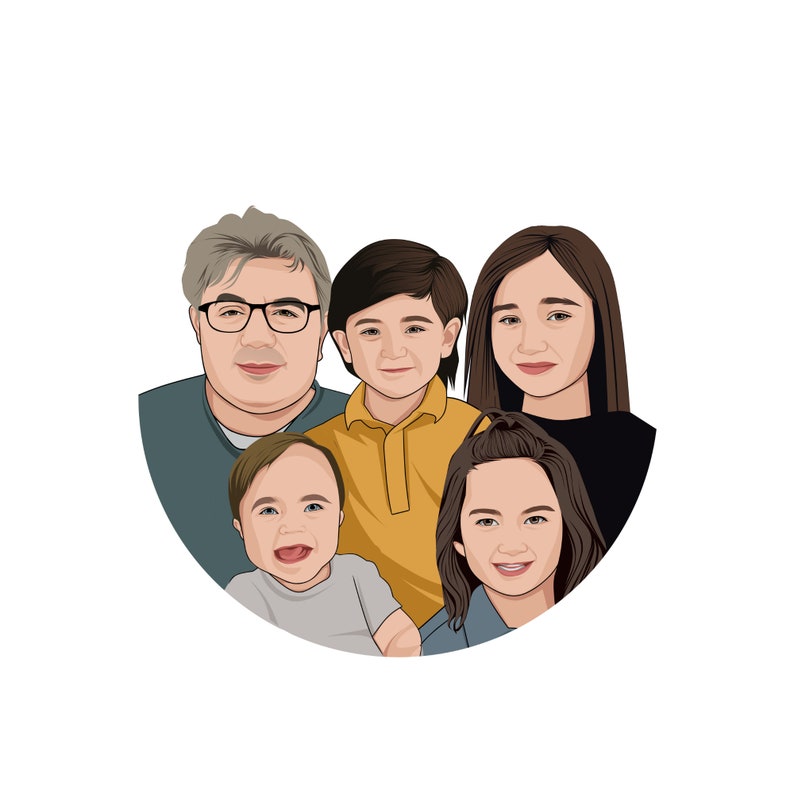 Custom Avatar Family and Couples Cartoon Portrait, Bighead, Caricature, Podcast Cartoon for Sticker, Gift and Profesional Picture Profile image 8