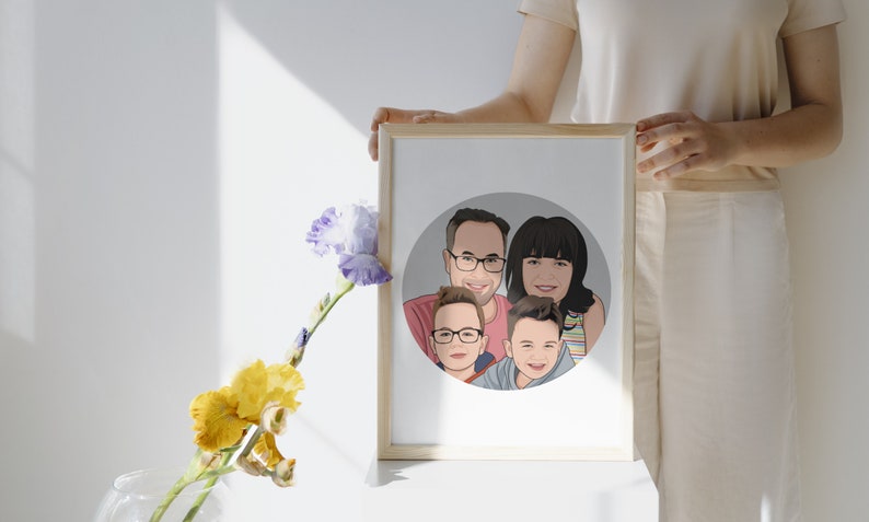 Custom Avatar Family and Couples Cartoon Portrait, Bighead, Caricature, Podcast Cartoon for Sticker, Gift and Profesional Picture Profile image 6