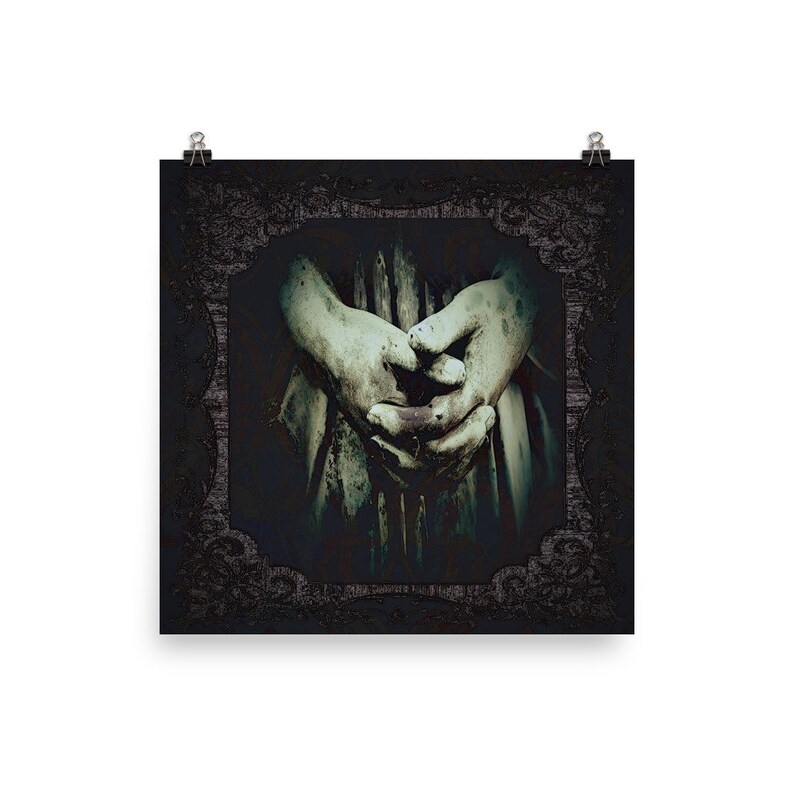 gothic art print poster dark academia art cottagecore etsy