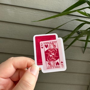 Queen of Books Vinyl Sticker