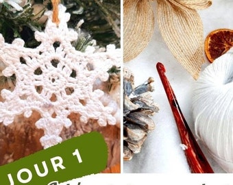 PDF Tutorial Snowflake Lace Granny Crochet
