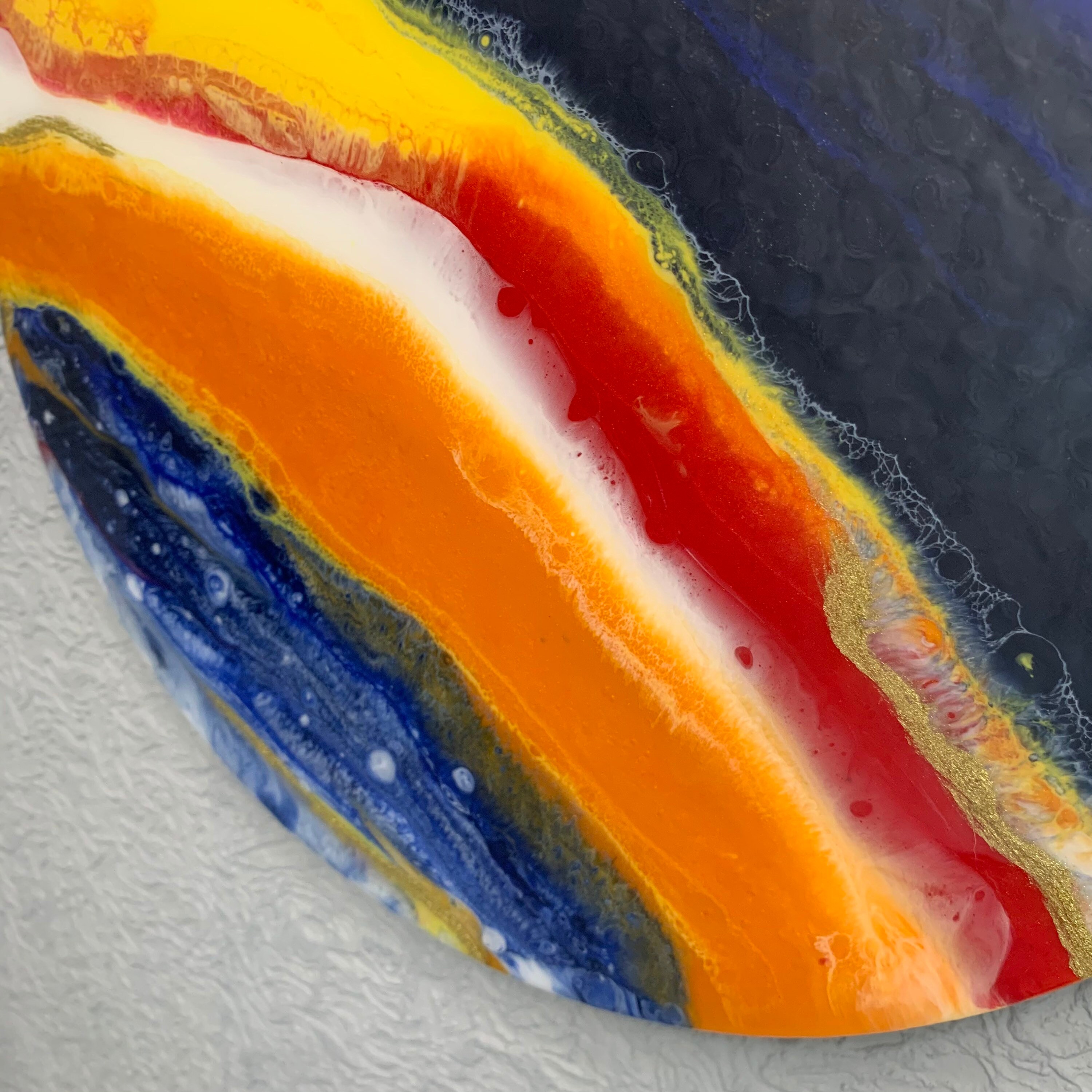 Epoxy Resin on Wooden Canvas 28cm Abstract 101 Etsy UK