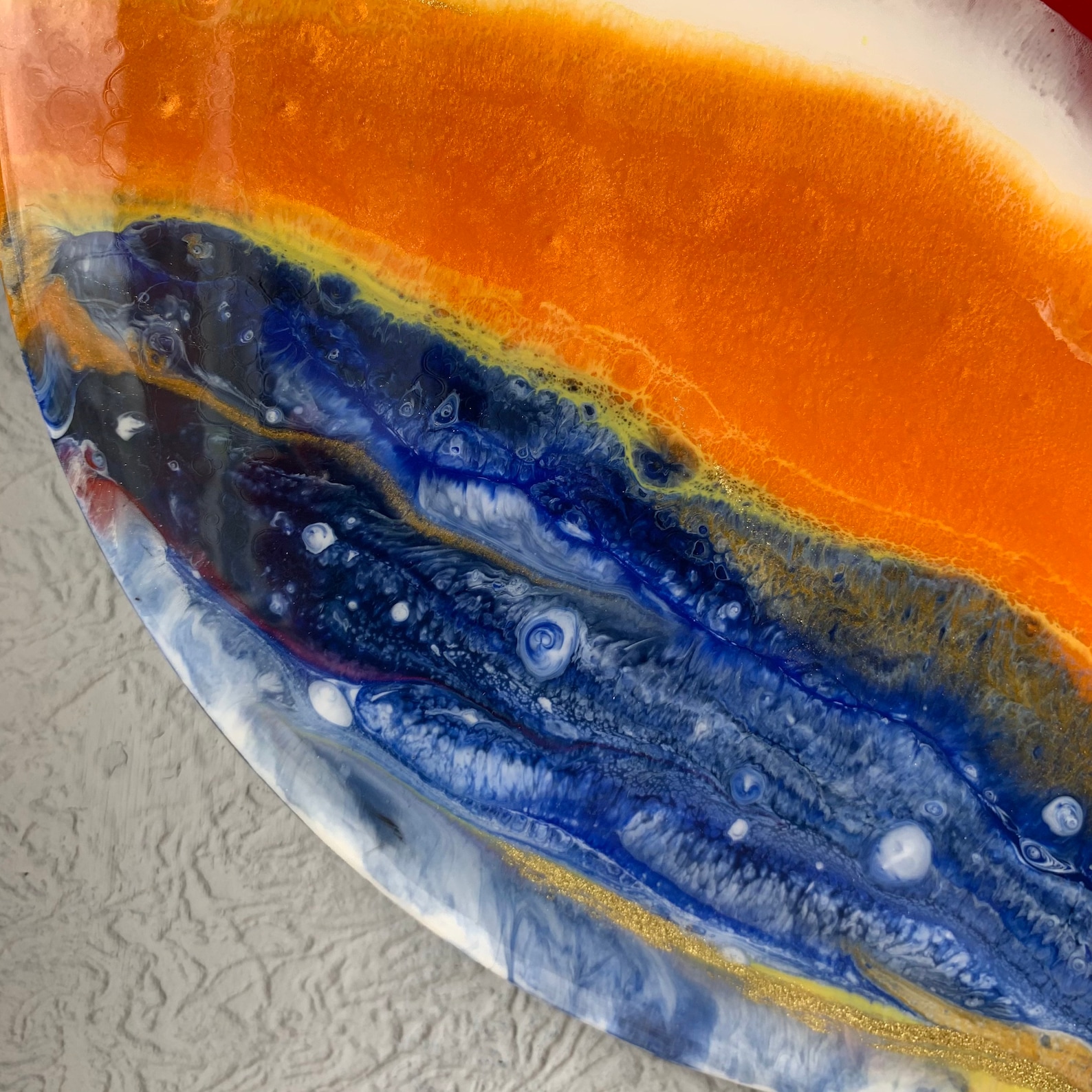 Epoxy Resin on Wooden Canvas 28cm Abstract 101 Etsy UK