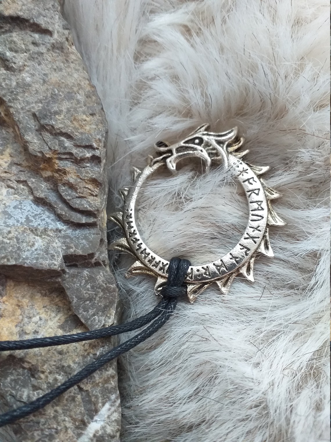 Serpent Rune Pendant Necklaceviking Warrior | Etsy