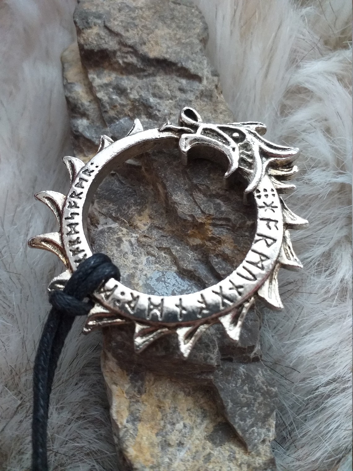 Serpent Rune Pendant Necklaceviking Warrior | Etsy