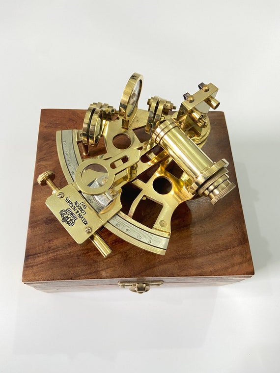 Antique Style Brass Sextant Vintage Maritime Collectible Gift