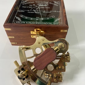 Nautical 5 Brass Sextant With Wooden Case Working Etsy nautical-5-brass-sextant-with-wooden-case-working-etsy