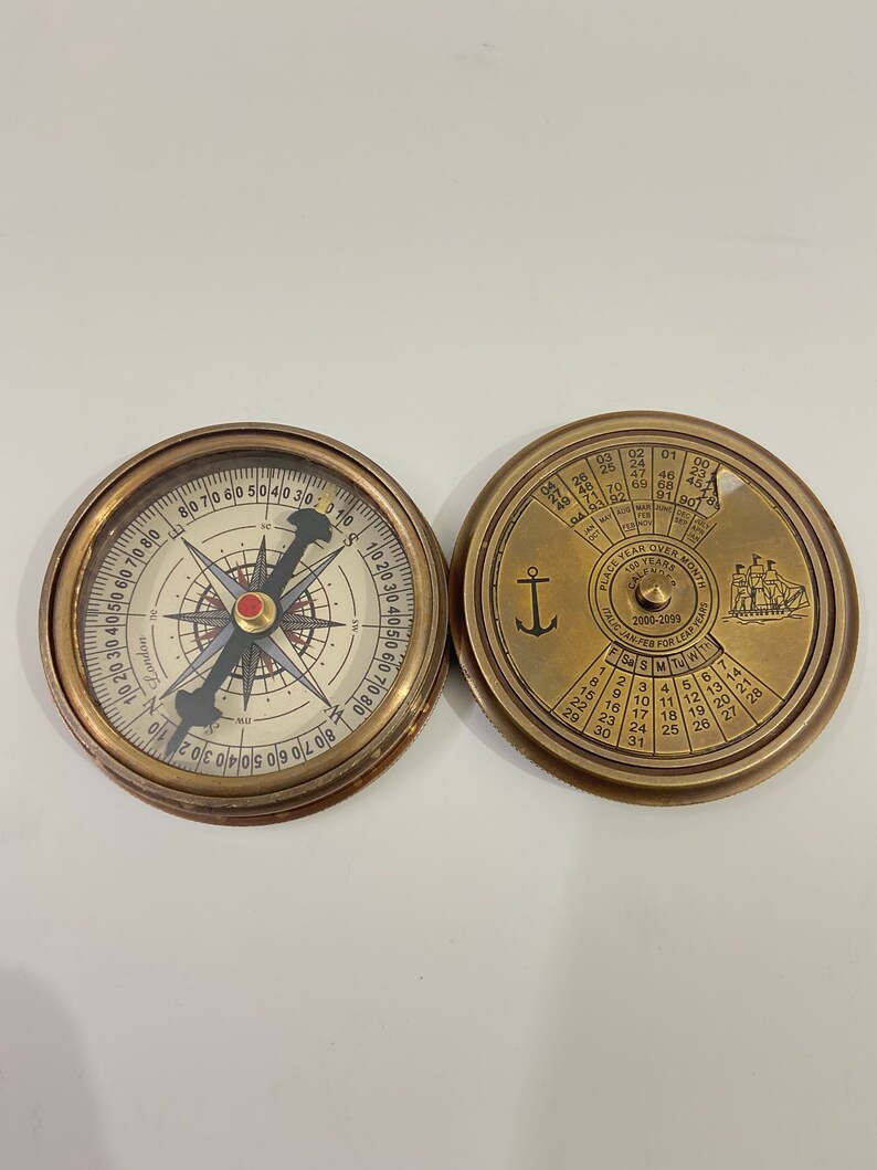 Nautical 2 Hand Made Solid Brass 100 Years Calendar Etsy