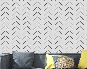 Parallel Symmetrical Lines Wallpaper Gray Background Peel and Stick Wall Mural Creative Wall Decor