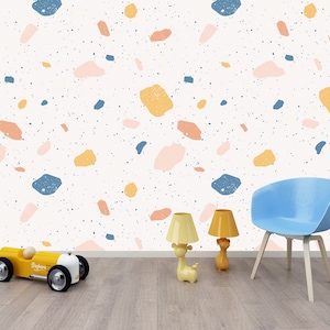 Colorful Venetian Terrazzo Imitation Pattern Stone Fragments Wallpaper Self Adhesive Peel and Stick Home House Wall Decoration Removable