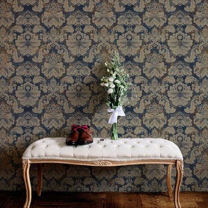 Old Style Flowers Floral Background Chinoiserie Wallpaper Self Adhesive Peel and Stick Wall Mural Wall Decoration Removable