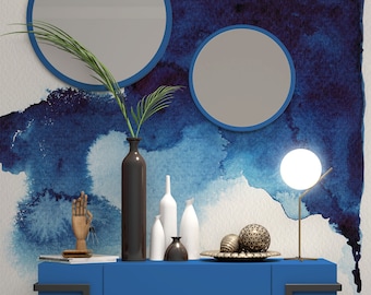 Abstract Luxury Style Modern Blue White  Background Wallpaper Self Adhesive Peel & Stick Wall Murals Wall Decoration Removable