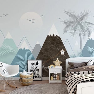 Berg Wallpaper Peel and Stick Kinderzimmer Wandbild abnehmbar