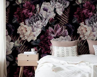 モダン花壁紙 - Peel and Stick - by単純な形状 6 Sheet Pack (2x9 Feet) : モダン花壁紙 \u2013 Peel and Stick \u2013 by単純な形状 6 Sheet