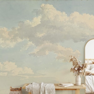Serene Sky Cloud Wallpaper - Soft Blue Background, Peaceful Cloud