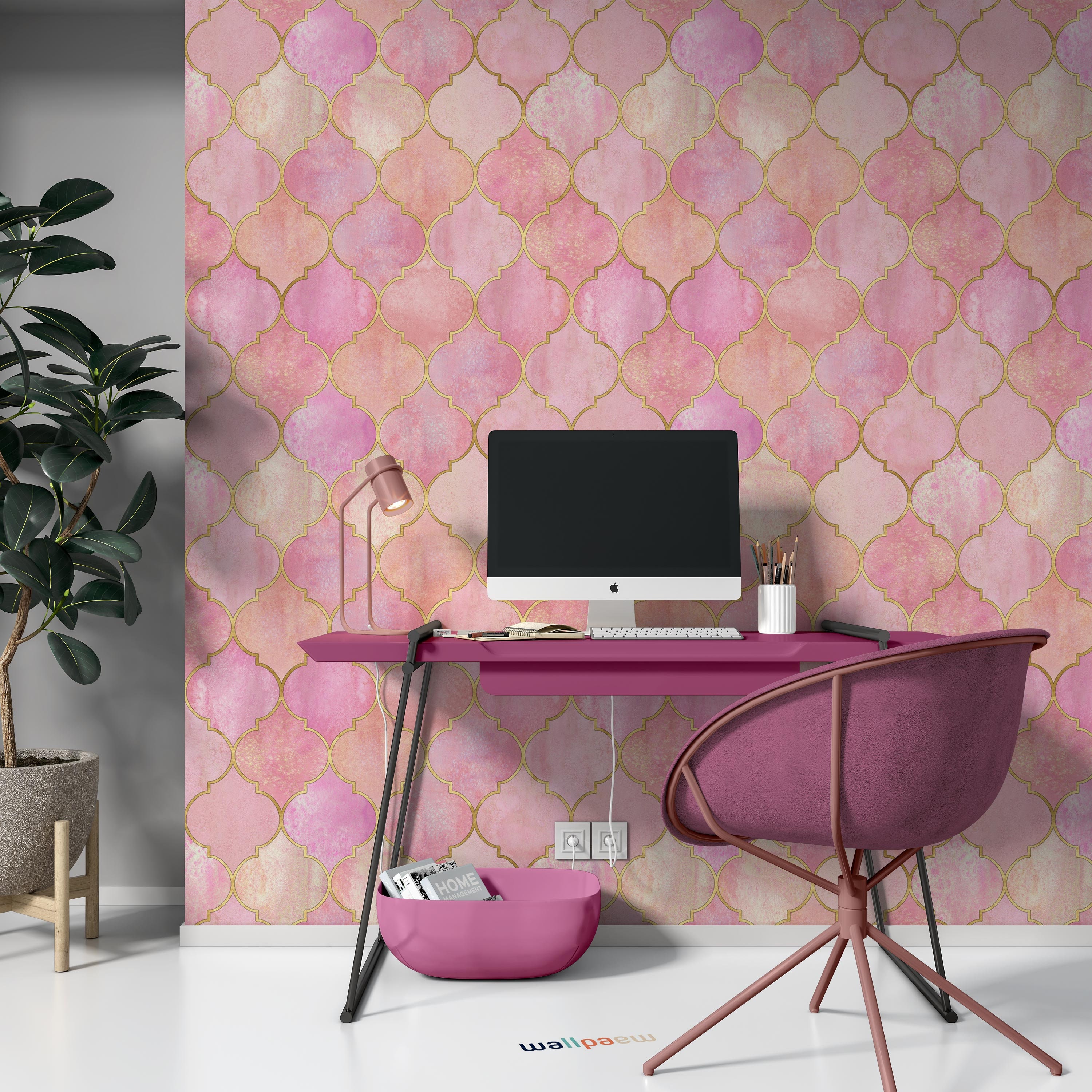 Ellipse Shape Geometric Wallpaper Self Adhesive Peel and Stick Etsy
