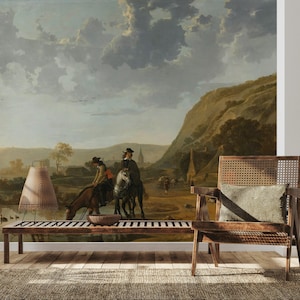 Pastoral Countryside Mural Scenic Landscape Classic Interiors