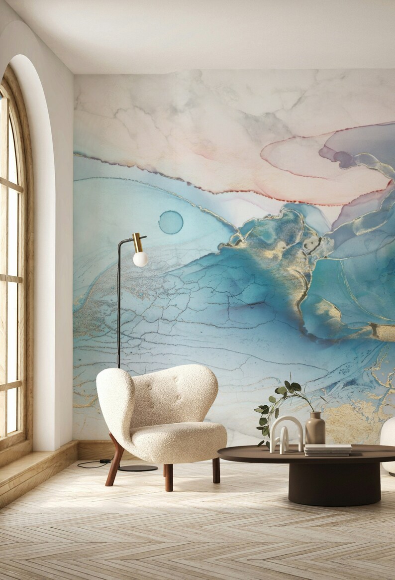 Abstract Ocean Texture Wallpaper Self Adhesive Peel and Stick Wall ...