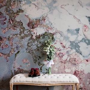 Watercolor Painting Of Water Design Abstract Marble Wallpaper Self Adhesive Peel and Stick Wall Mural Wall Decoration Removable