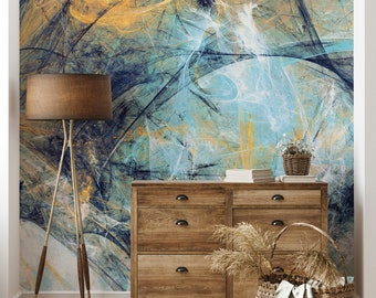 Abstract Colorful Soft Color Modern Futuristic Pattern Wallpaper Self Adhesive Peel & Stick Wall Mural Wall Decoration Removable