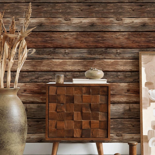 Rustic Cabin Wallpaper - Etsy UK