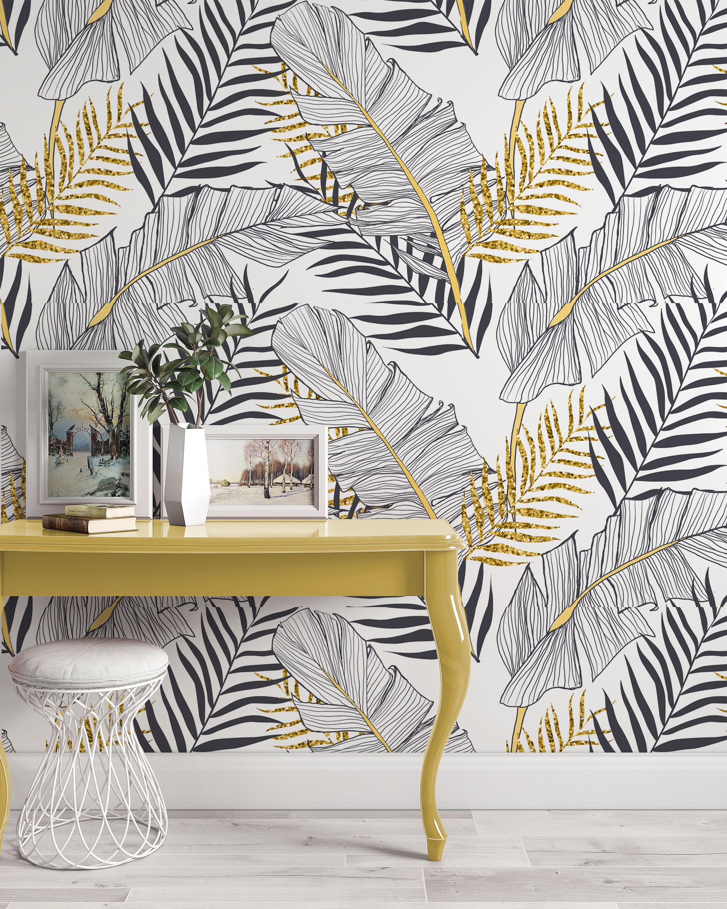 Gold White Wallpaper - Etsy Gold White Wallpaper - Etsy