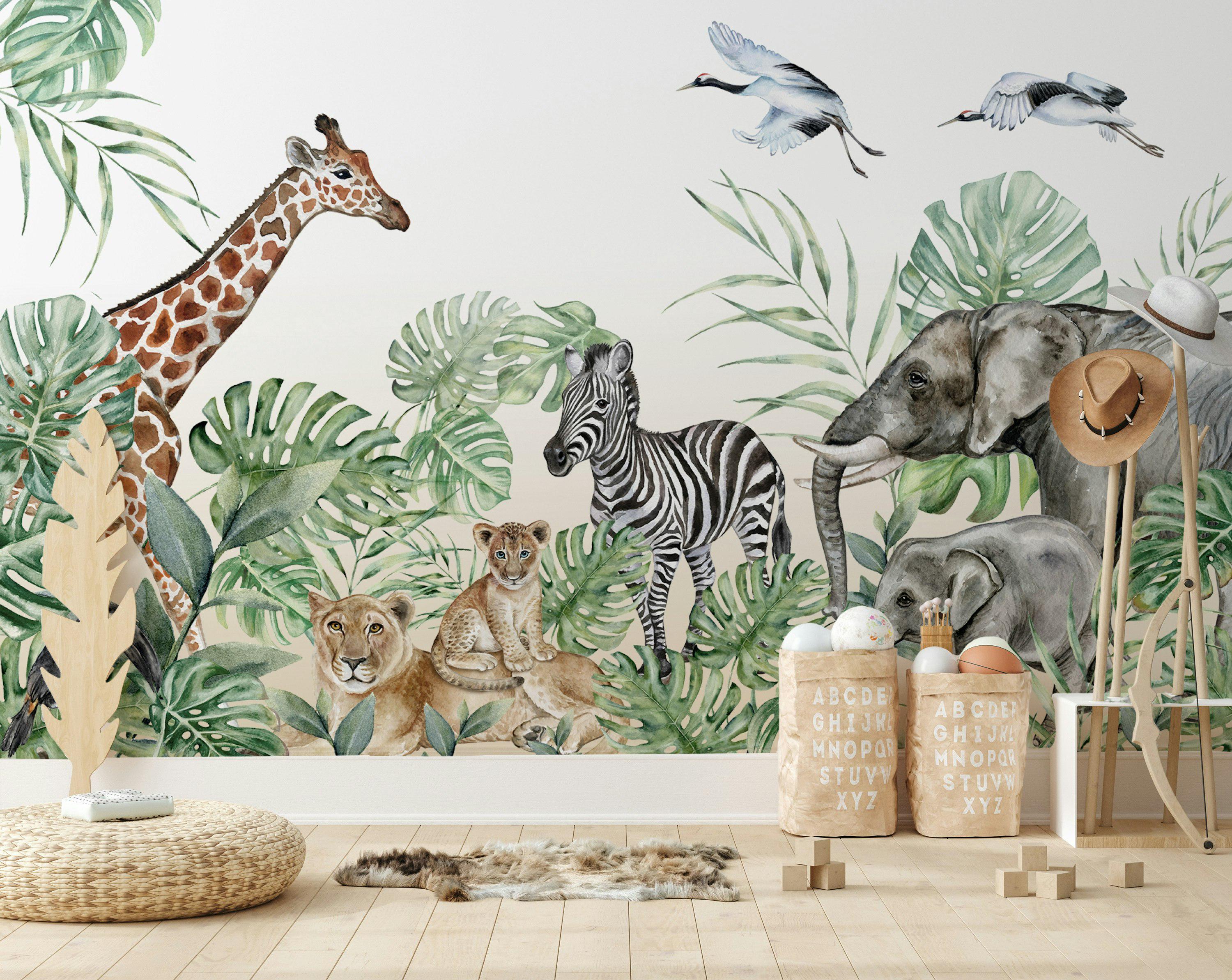 Stupell Kids Room 3-Piece Animal Wall Art Set - Elephant, Giraffe, Monkey Plaques, Each 10x15 Inches, Made In USA - View #12