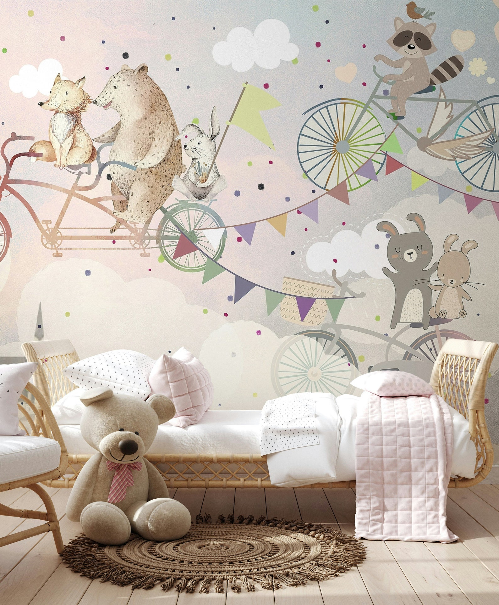 Playroom Wallpaper Kids Peel and Stick Nursery Wall Mural Removable - Etsy