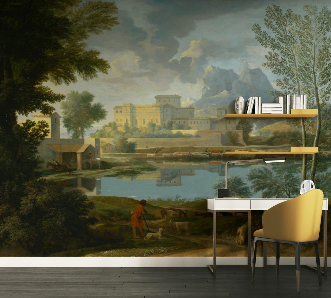 Elegant Castle Landscape Wallpaper Classic Scenic Wall Mural - Etsy