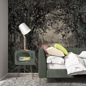 Landscape in Classic Old Style Vintage Forest Wallpaper Self Adhesive Peel and Stick Wall Murals Wall Decoration Scandinavian Removable image 5